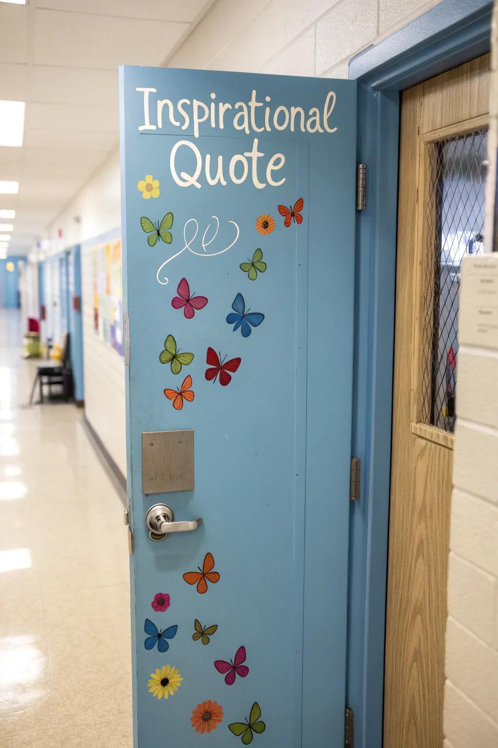 Motivate with winged words on your classroom door.