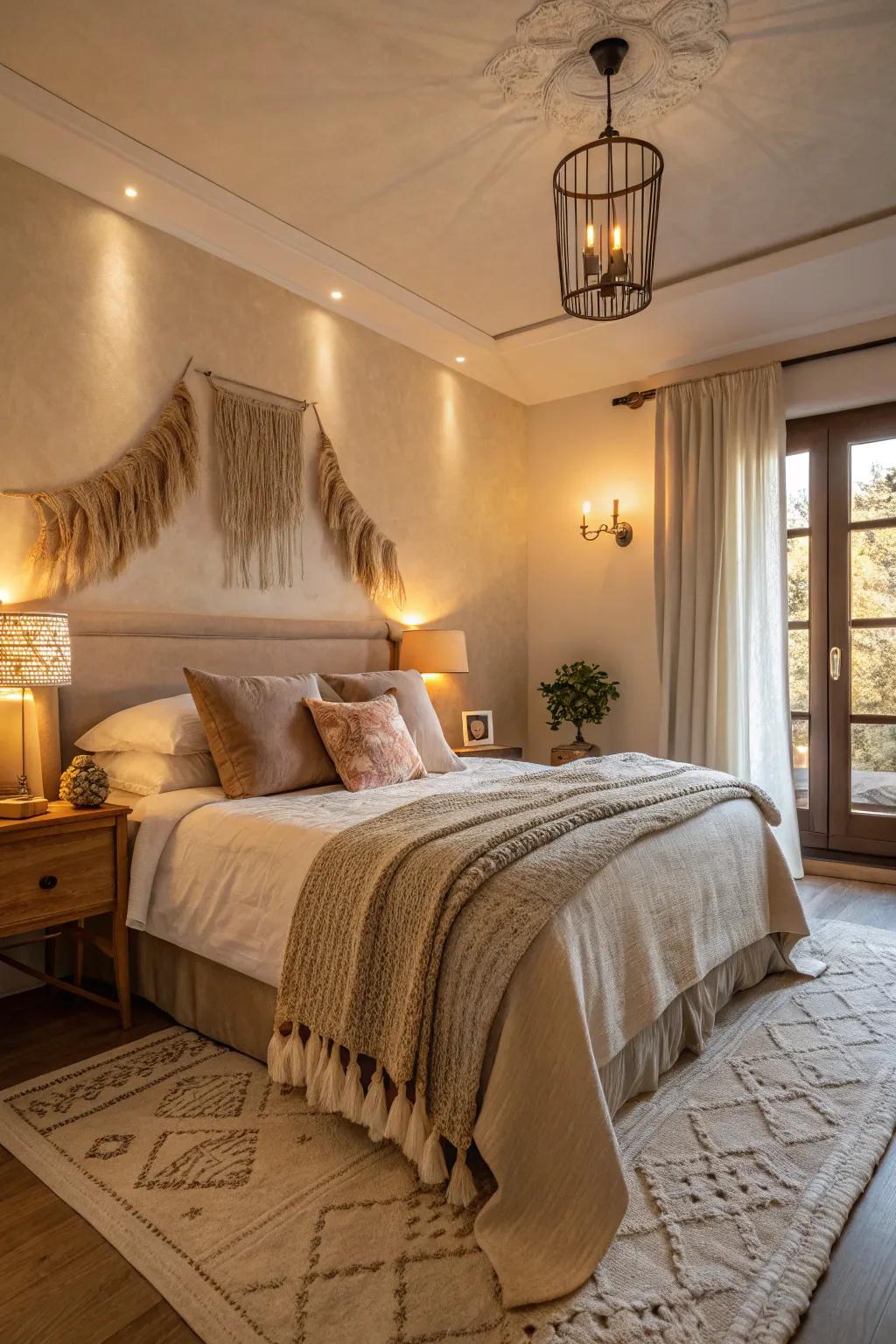 Gentle neutrals can craft an exquisite and welcoming slumber space.