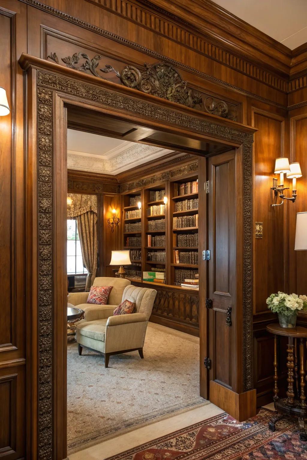 Introduce warmth using beautifully crafted wooden frames.