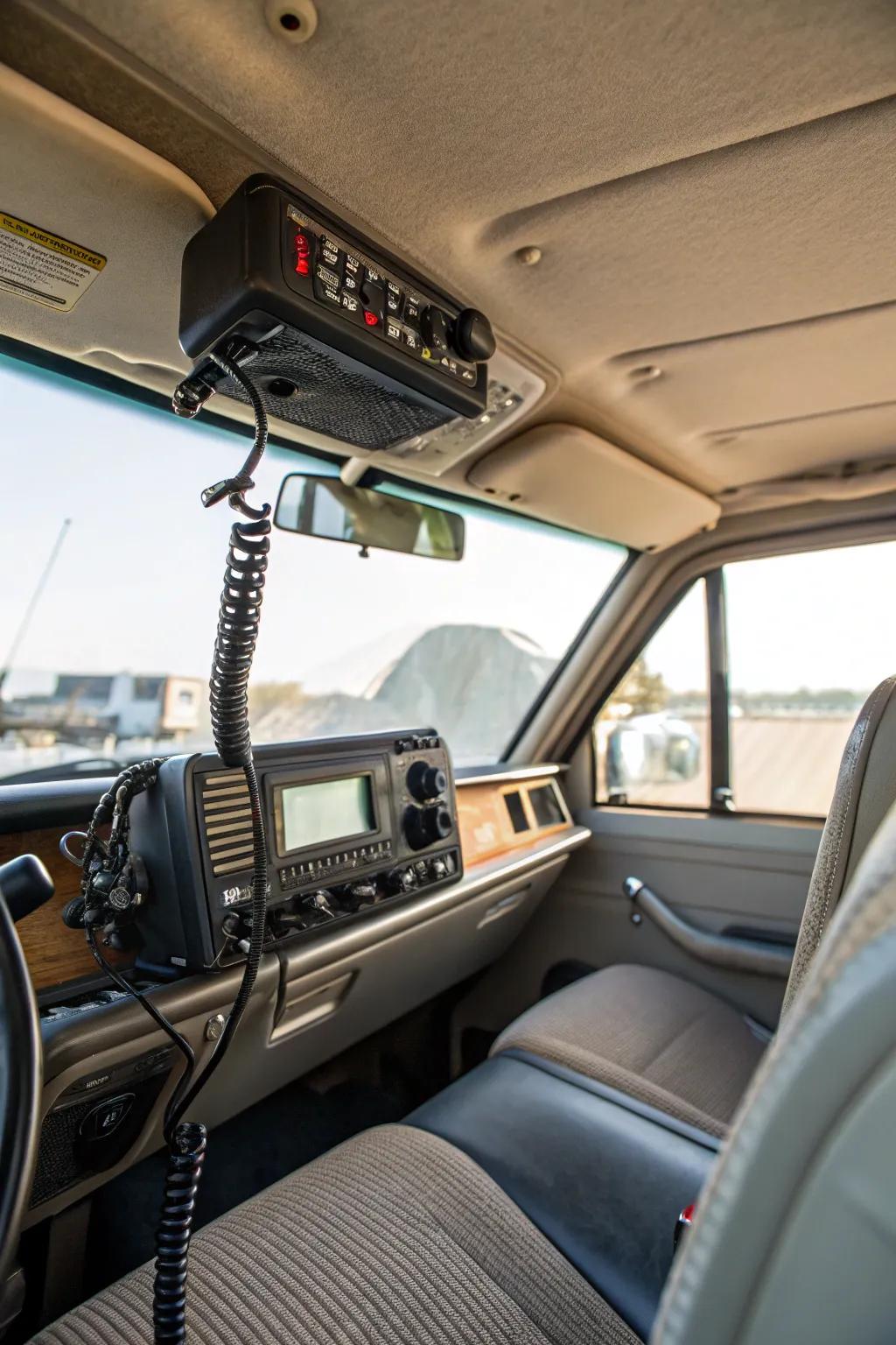 Transform your vehicle into a command center with overhead console mounting.