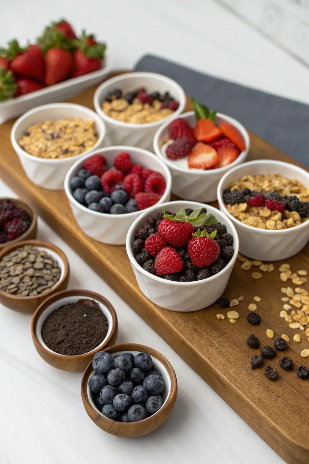 A mix of extras for making cereal your own way.