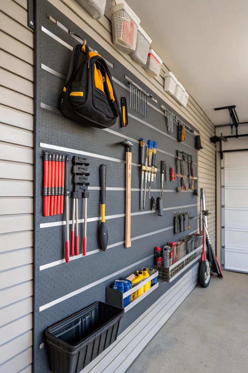 Grooved panels deliver a pristine and versatile storing resolution.