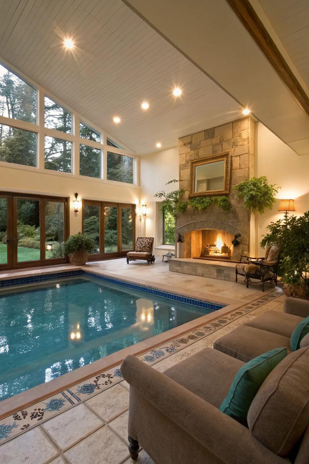 Create a adaptable space through unifying your pool with living areas.