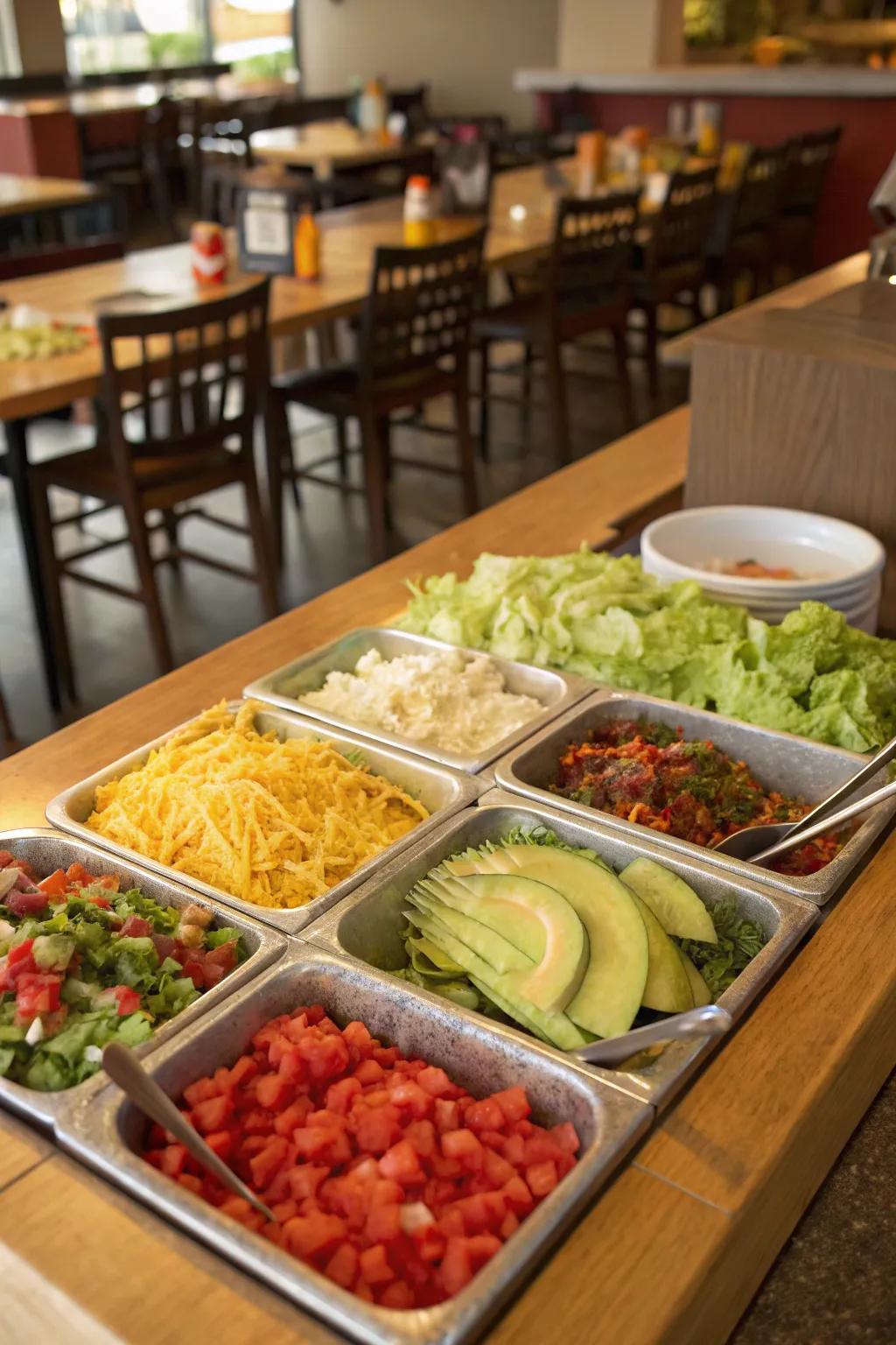 A build-your-own taco station is just right for a Cinco de Mayo bash.