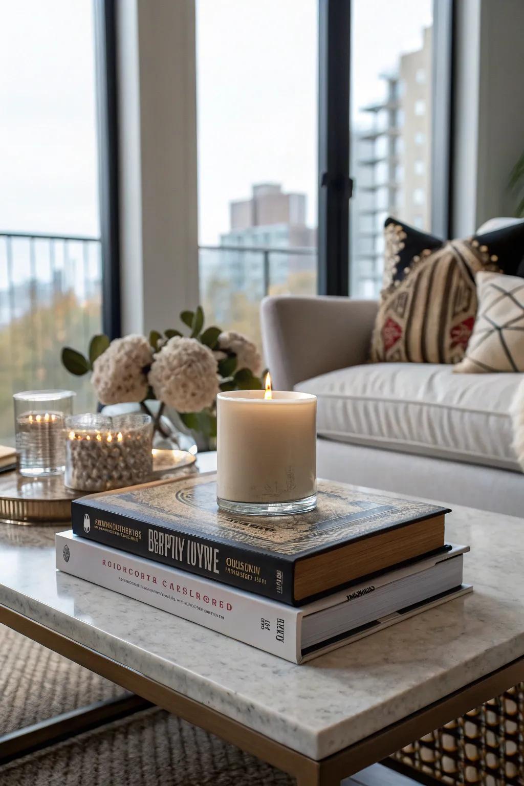 Books bring both function and character to your coffee table.