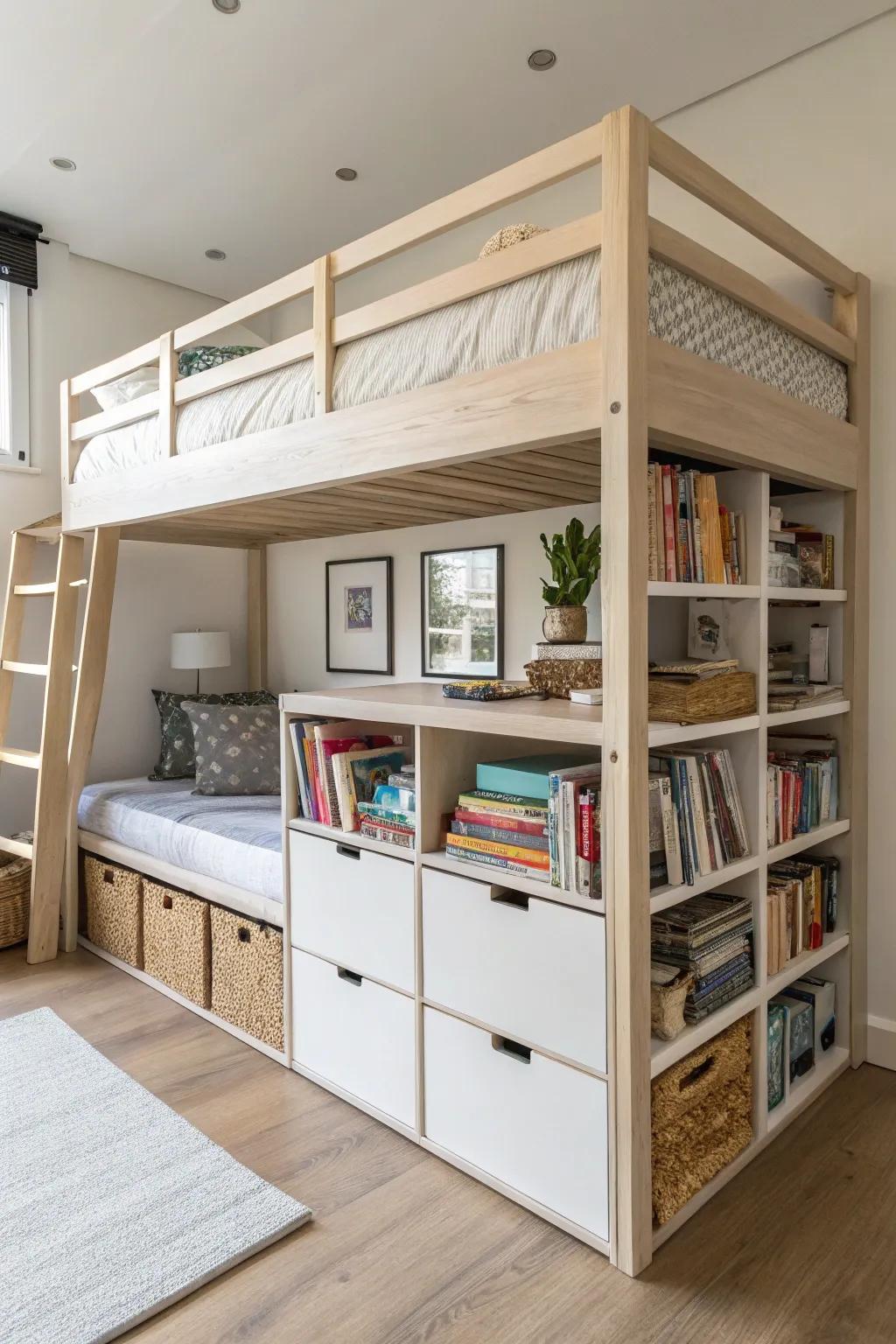 Maximize space with clever storage options under your raised bed.