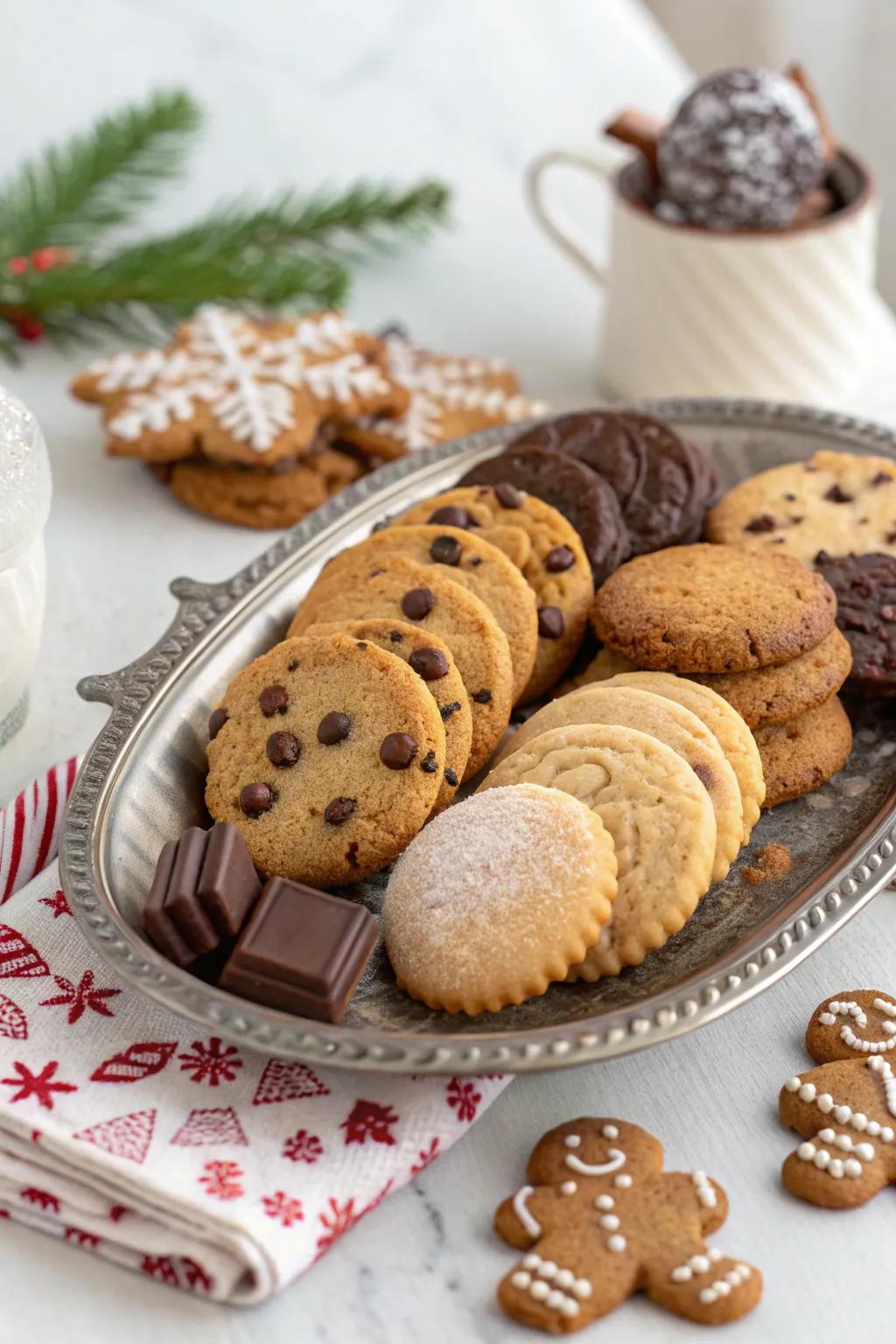 A lovely selection of cookies prepared for the exchange.