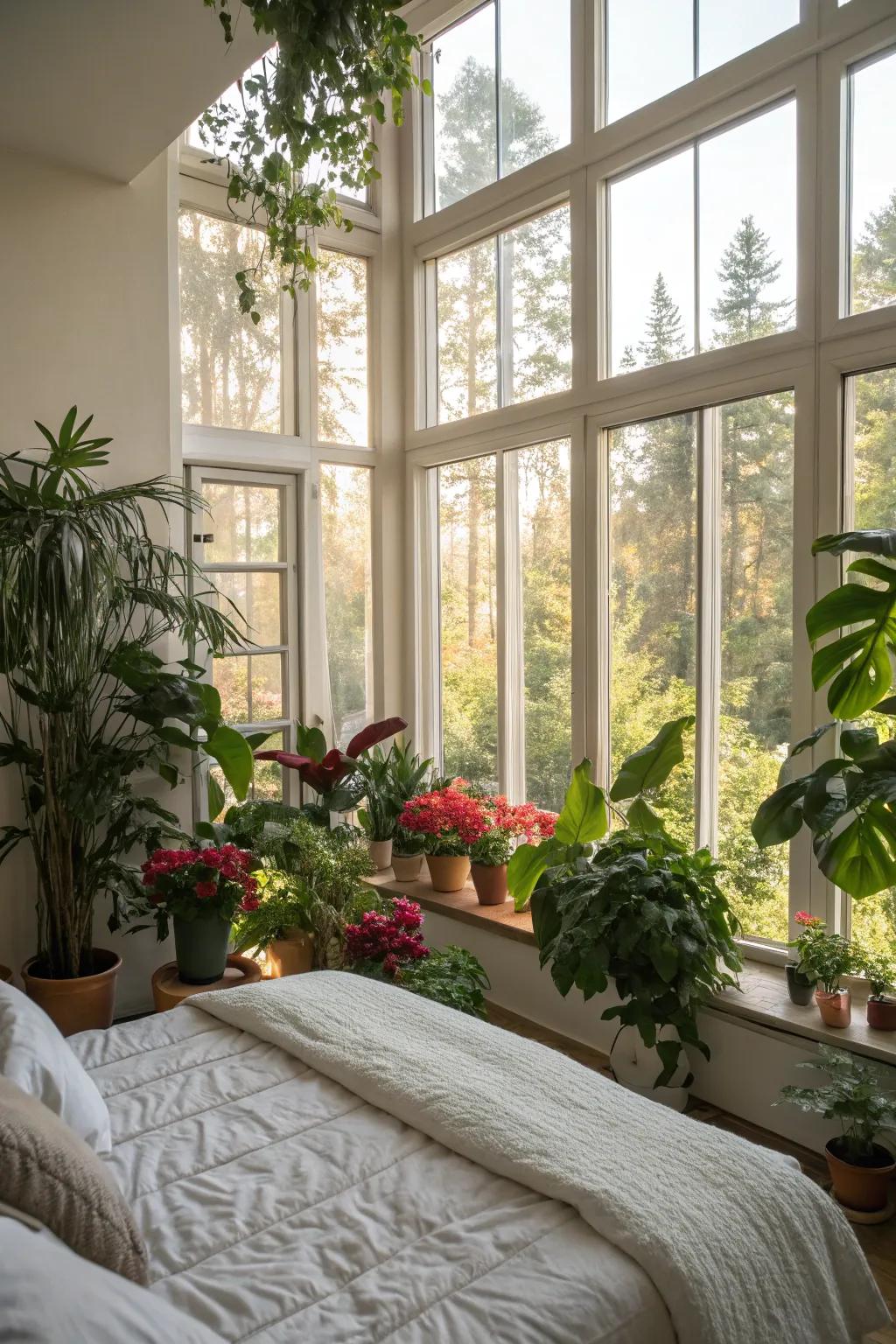 Natural touches refresh the sleep space with a revitalizing and tranquil vibe.