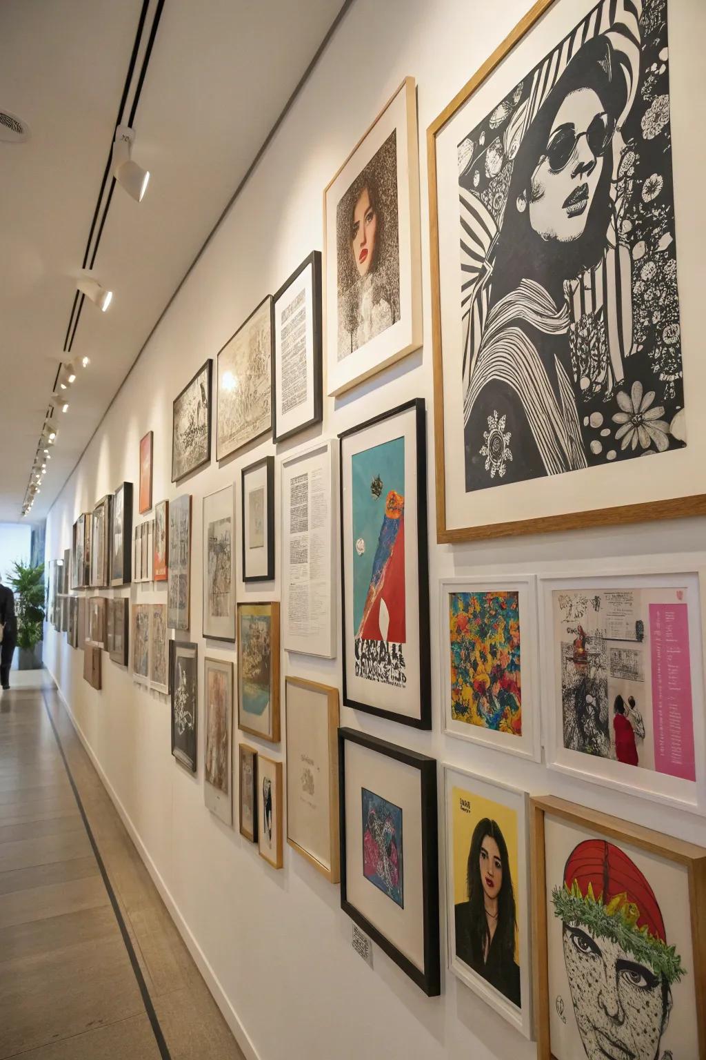 Individualize your area with a distinctive gallery wall.