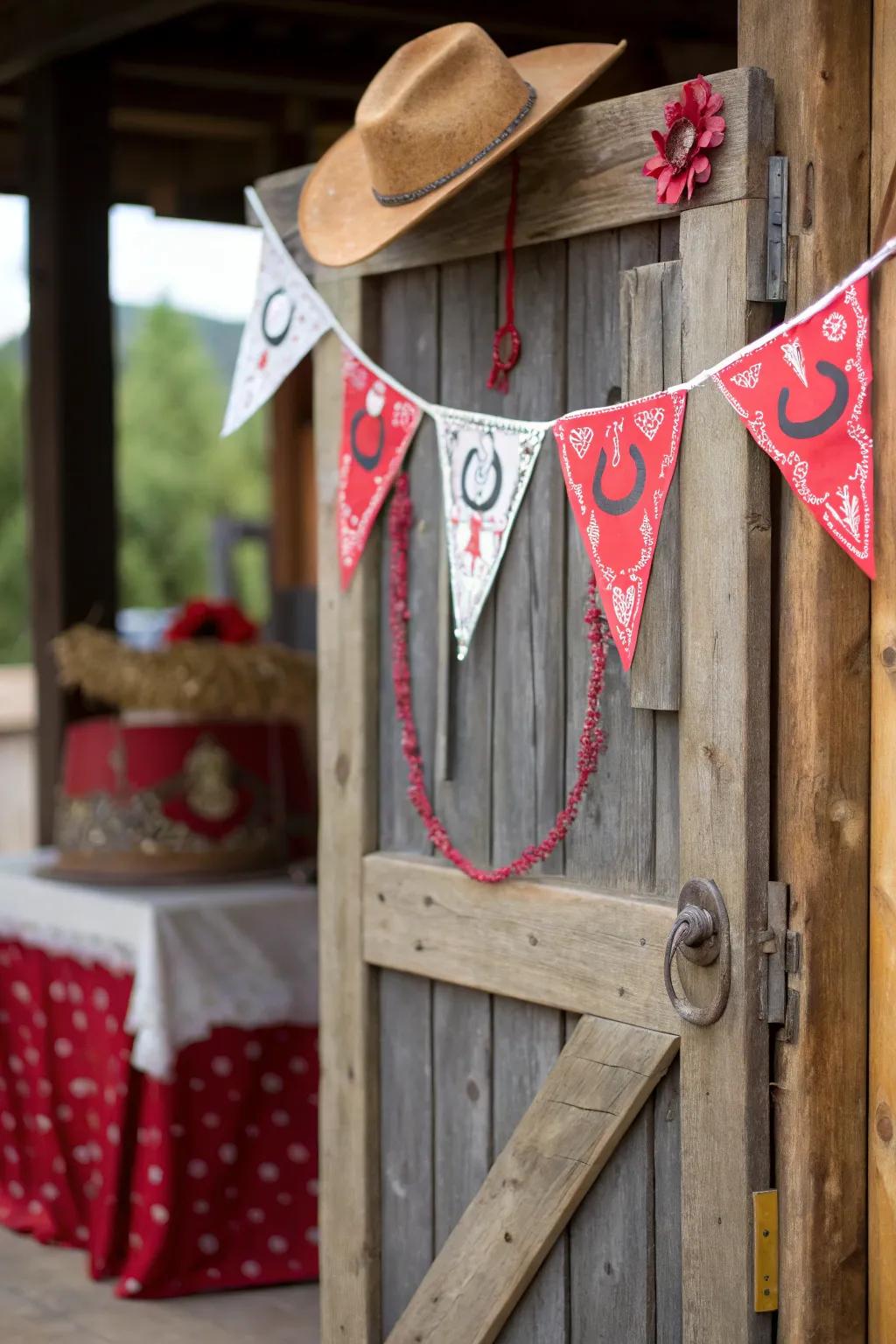 Rustic panels create a weathered backdrop ideal for memorable photos.