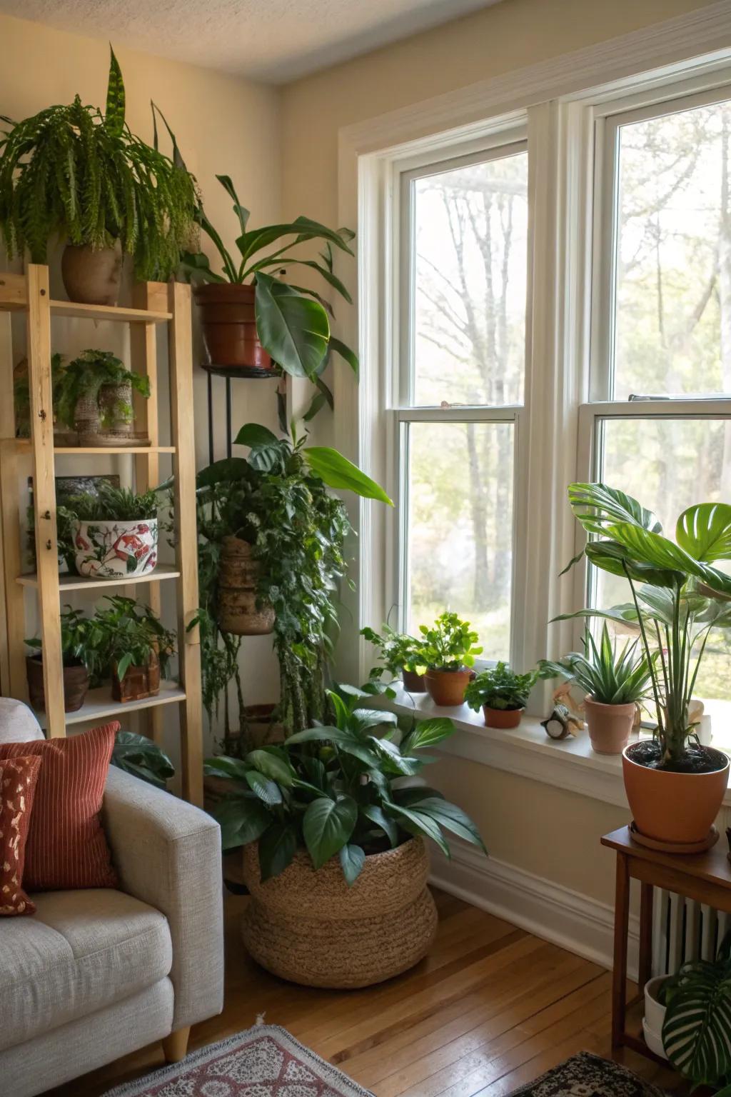 Indoor plants breathe life and freshness into your living space.