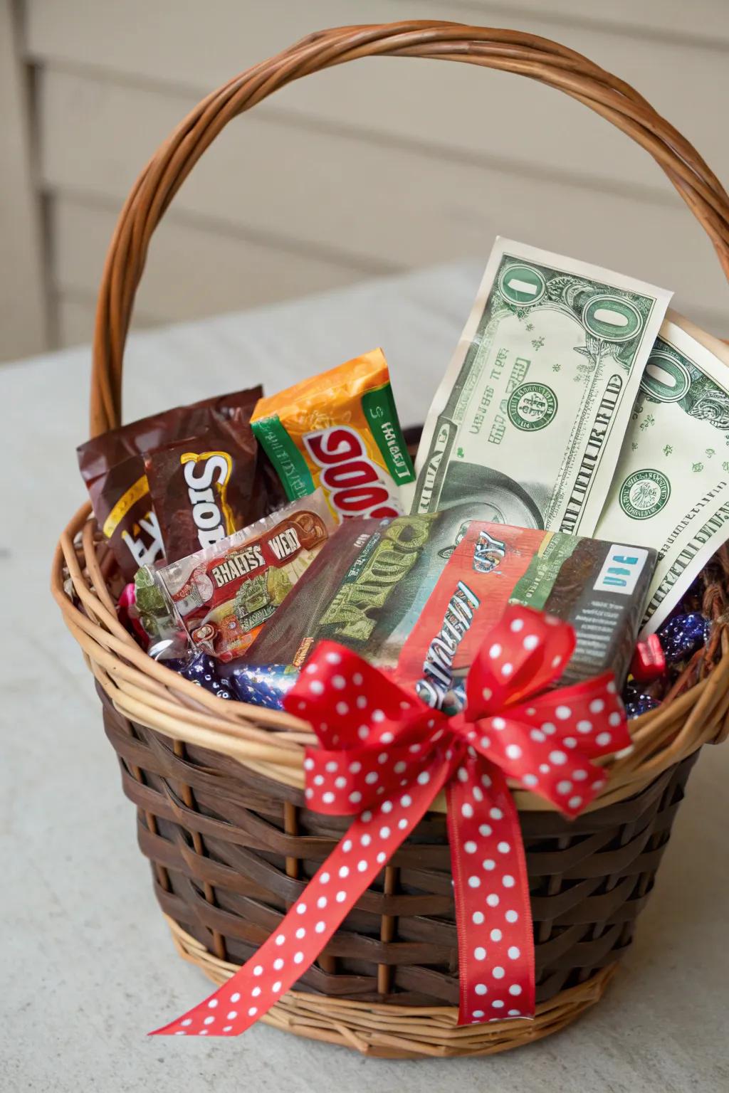 Sweet coverings impart an entertaining twist to monetary presents.