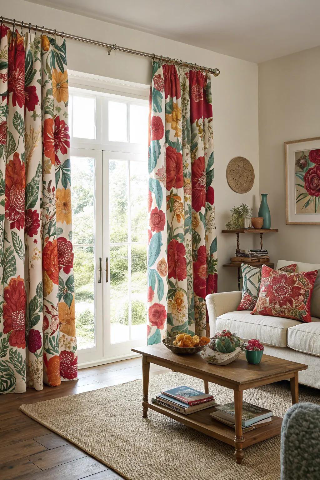 Patterned curtains infuse character and style into any space.