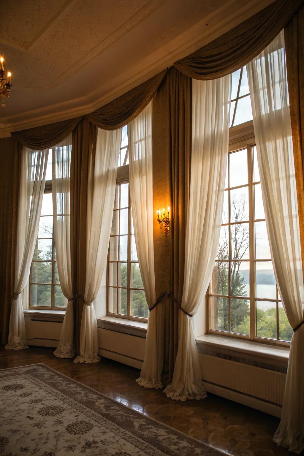 Layering curtains delivers both style and flexibility.