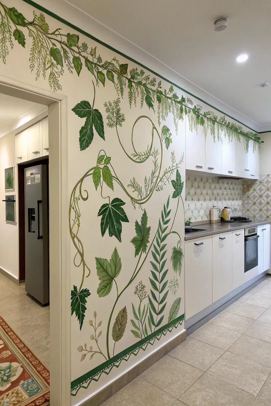 Verdant borders usher the outdoors into your residence.