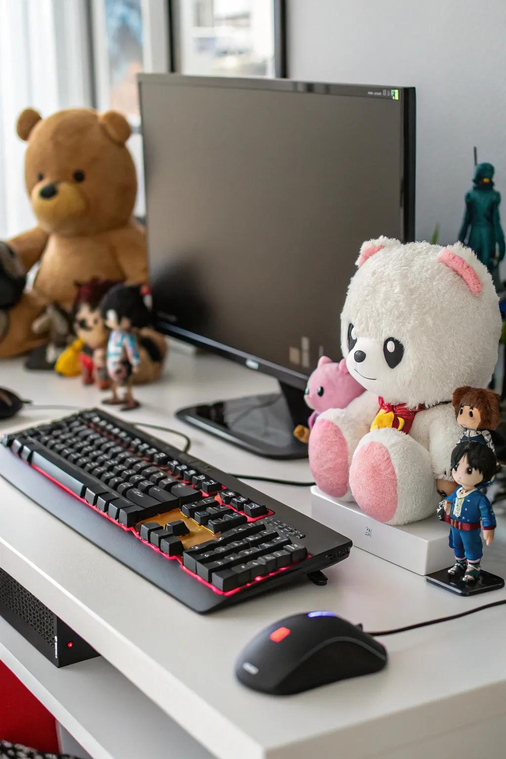 Themed decorations customize your PC setup.