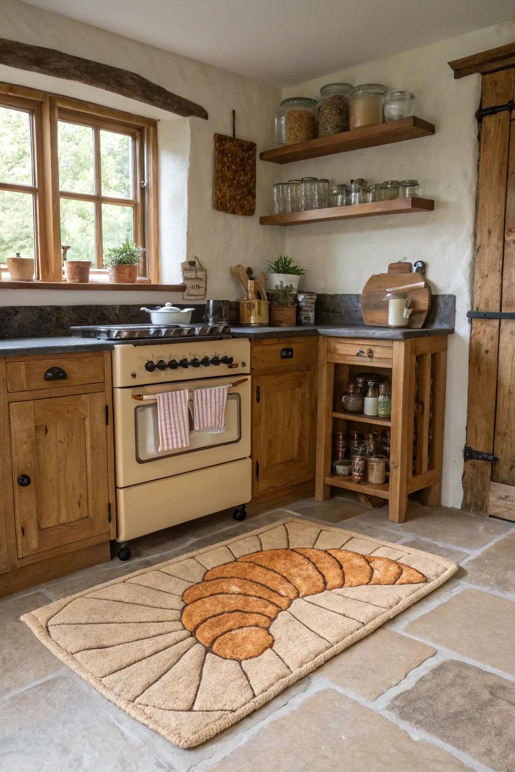 Infuse humor and charm with food-shaped rugs.