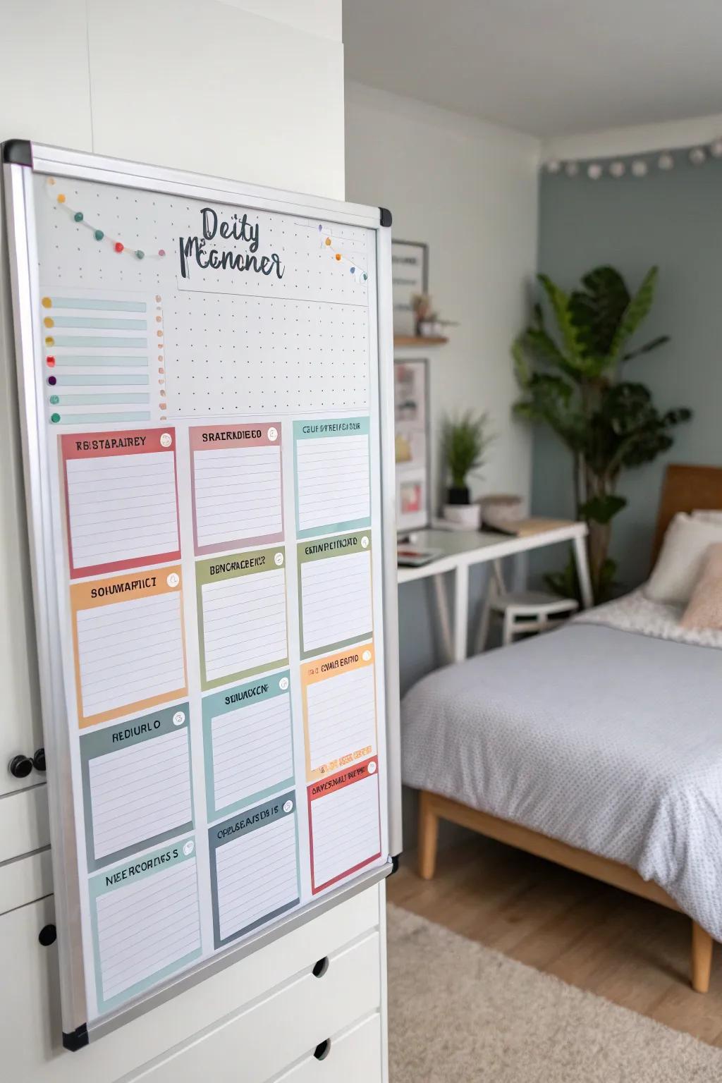 Keep your commitments in check with a vibrant daily organizer.