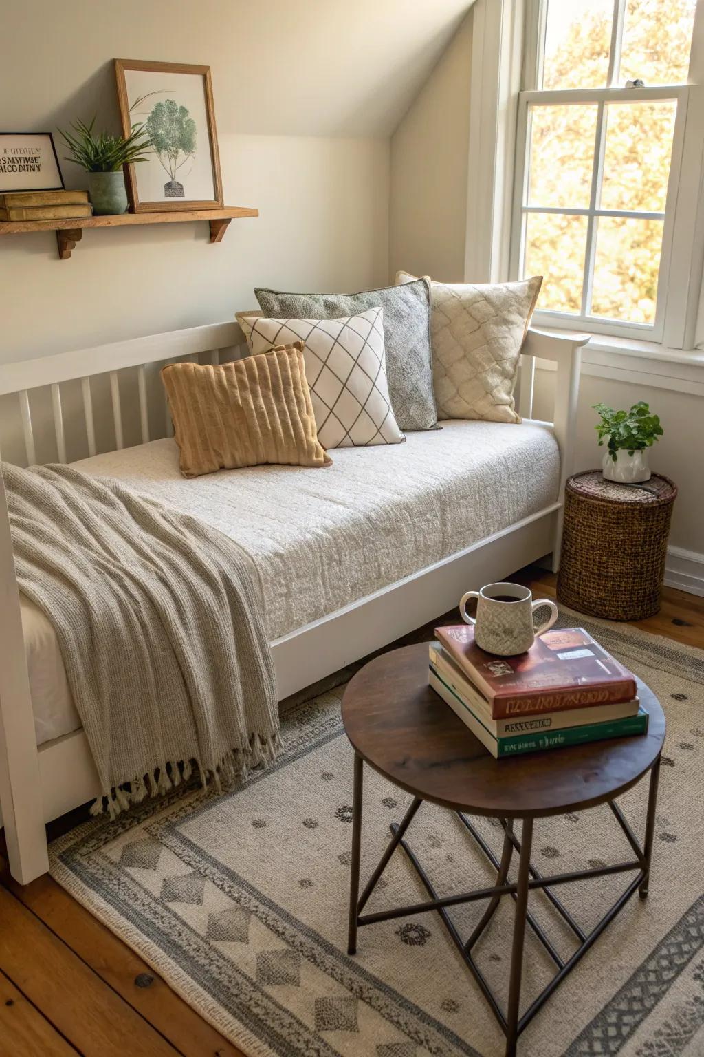 A versatile daybed in a small space