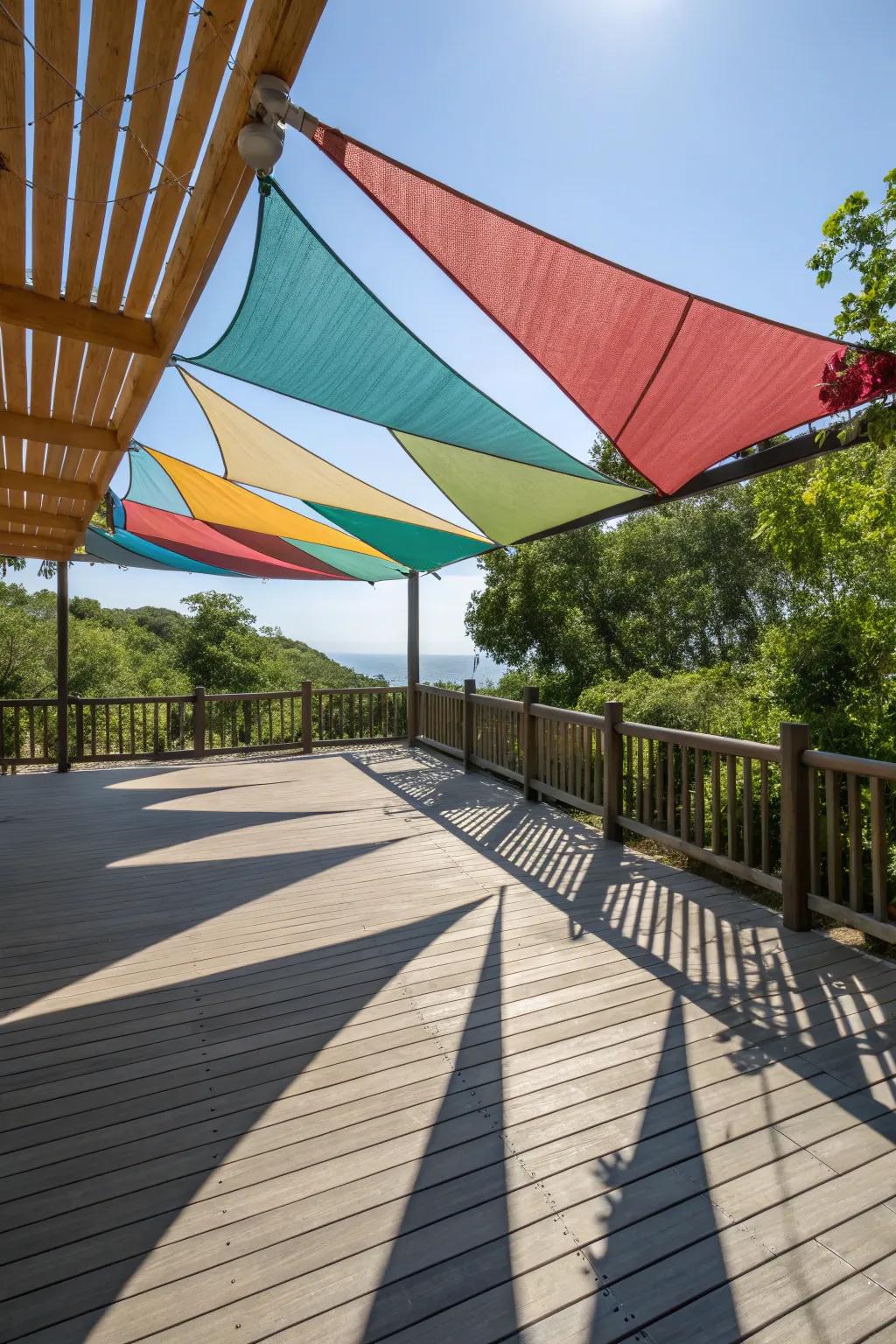 Sun canopies infuse a lively and contemporary flair to outdoor settings.