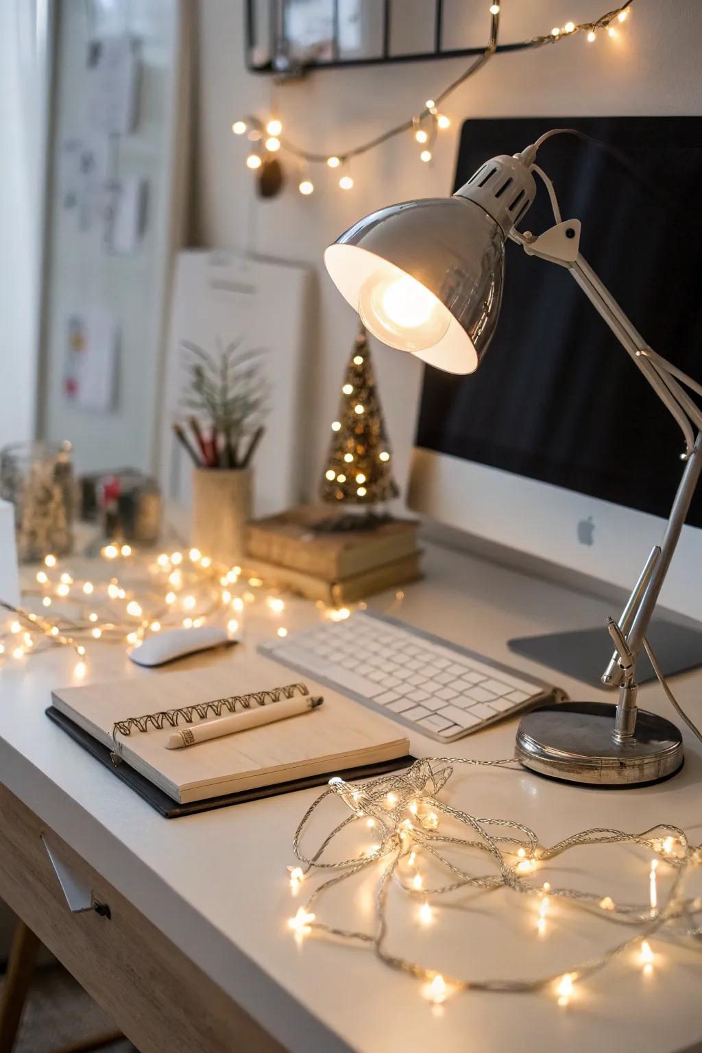 Lighting shapes the mood of a productive workspace.