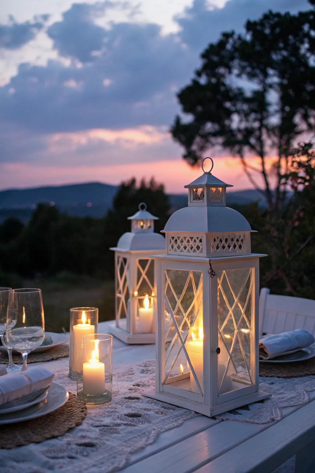 Produce a cozy illumination using stylish ivory signal lights.