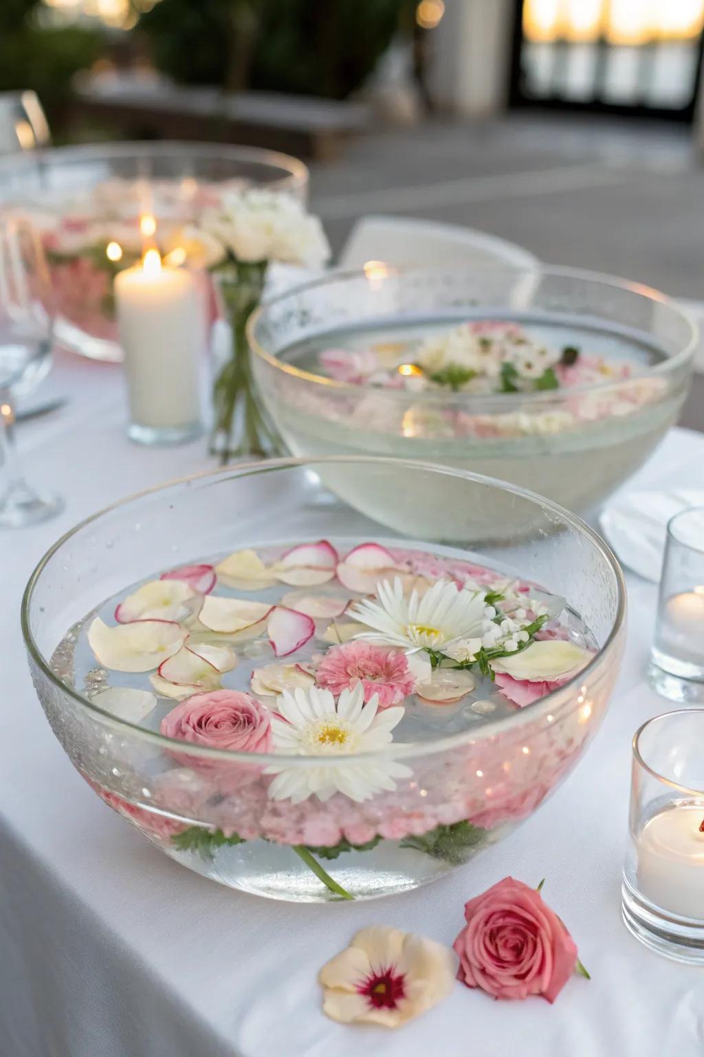 Charming drifting flowers for an elegant impression.