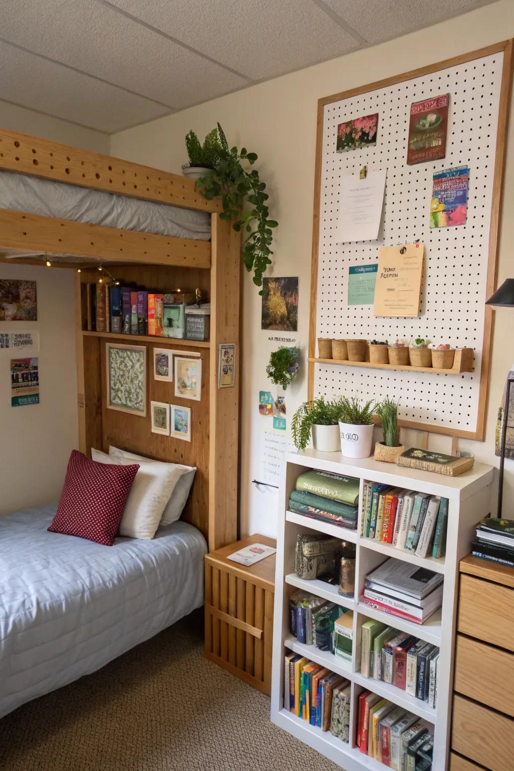 Use your wall area for productive vertical storage.