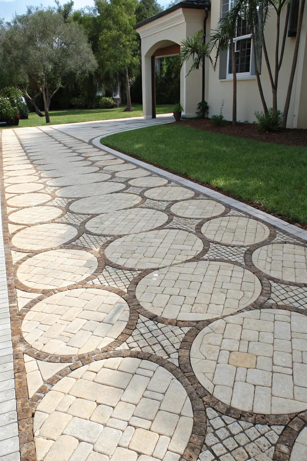 Paving stones contribute depth and sophistication to your driveway aesthetic.