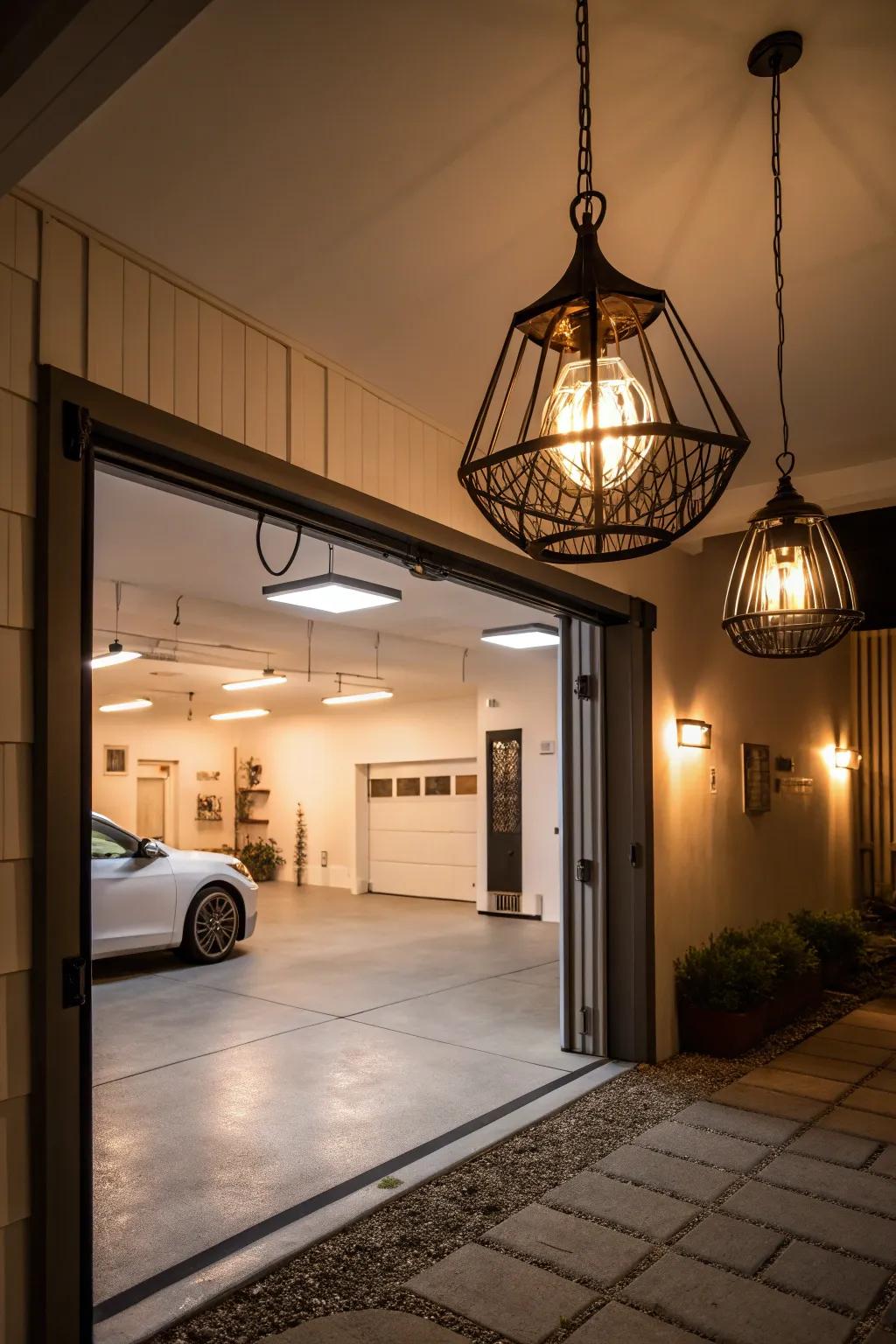 Lighting can turn your entryway into an inviting area.