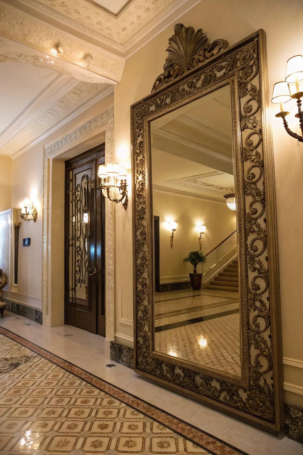 Mirrors create the illusion of more space while adding style.