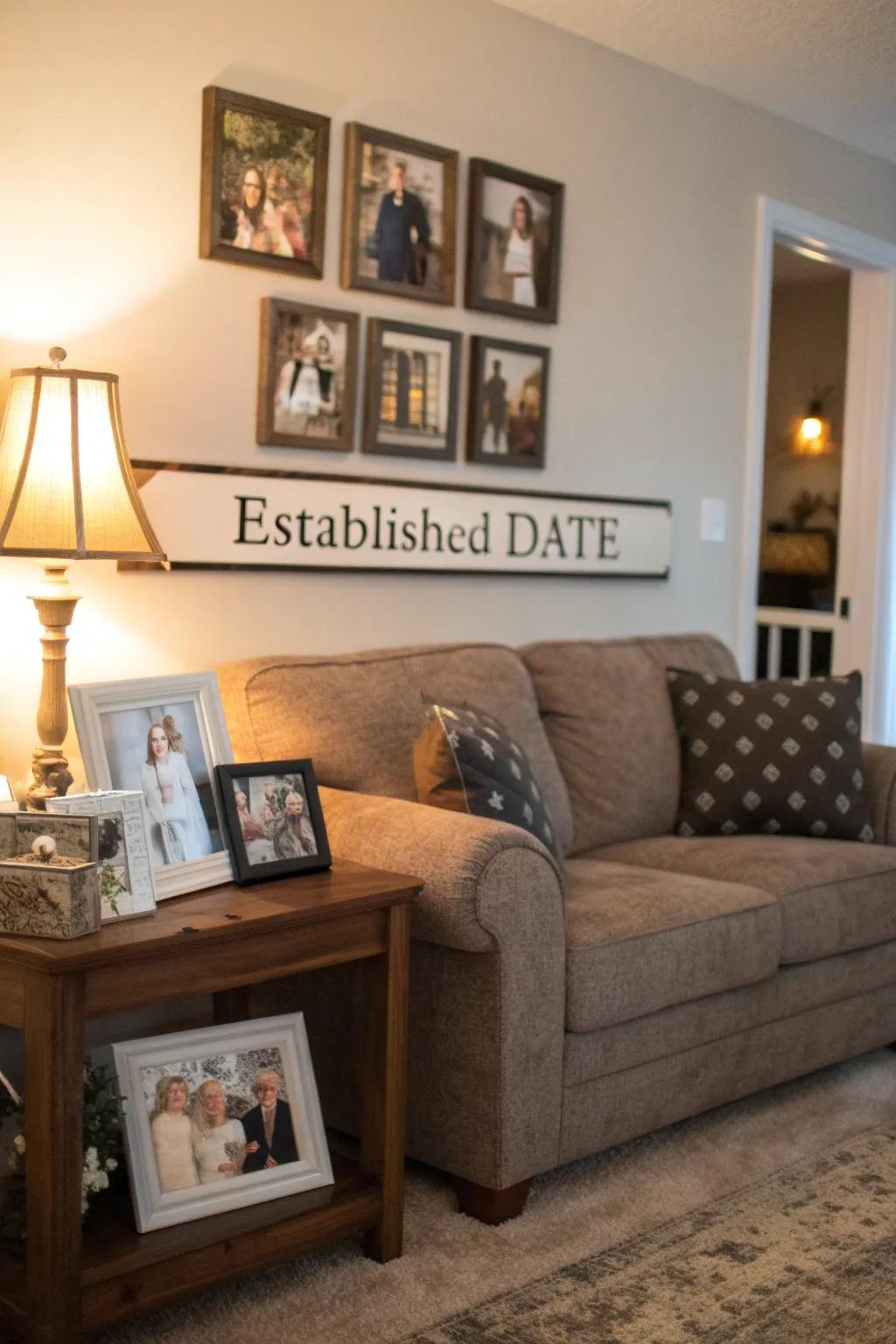 Celebrate your inaugural home with a personalized date marker.