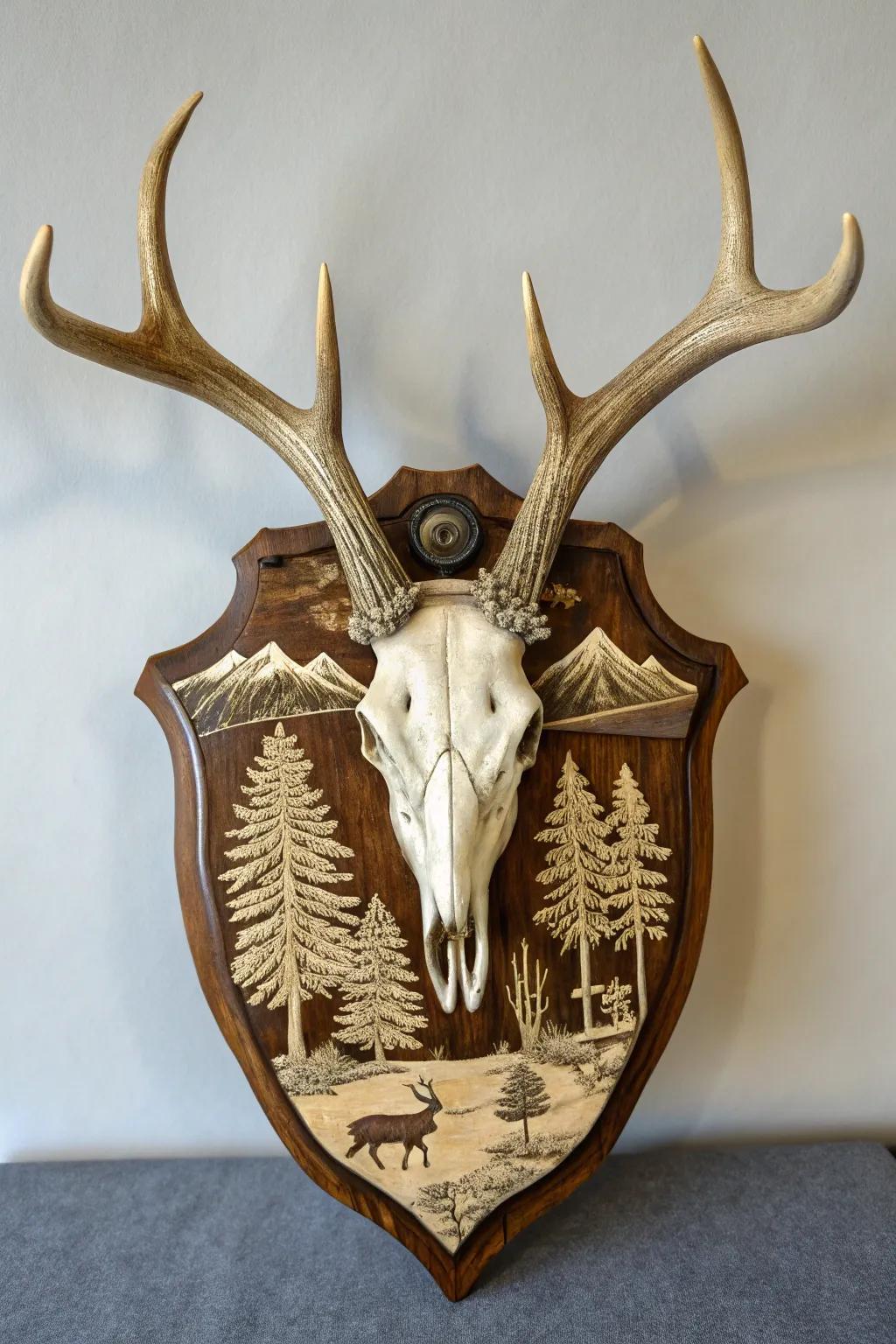 Nature-inspired etchings introduce a unique flair.