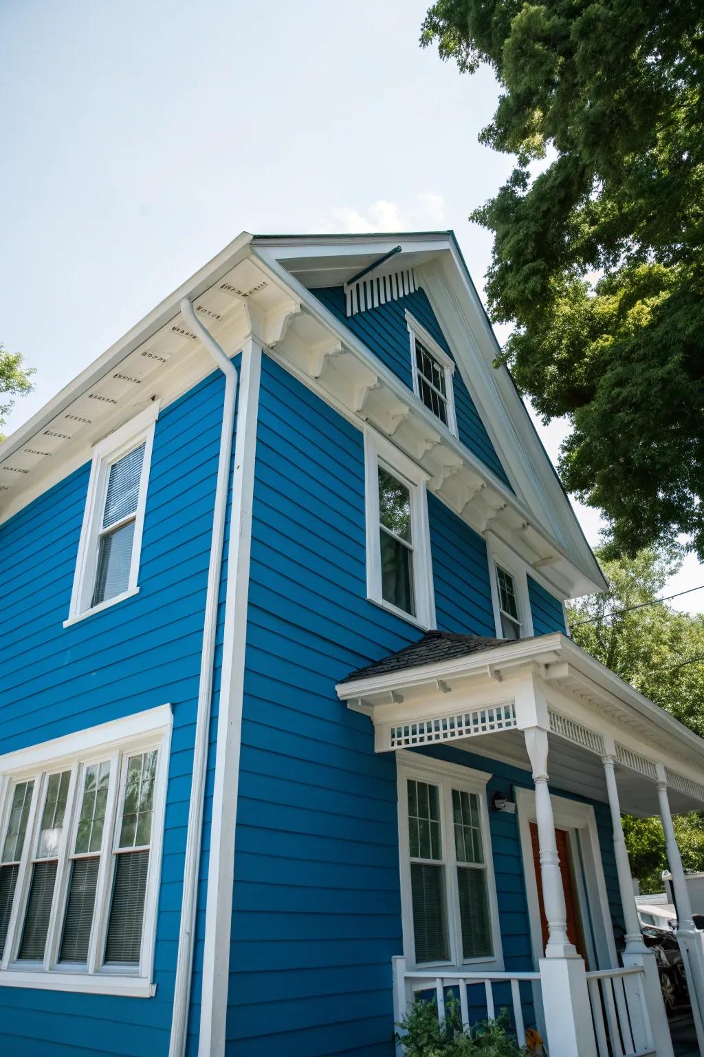 Striking navy exterior that instantly grabs attention.
