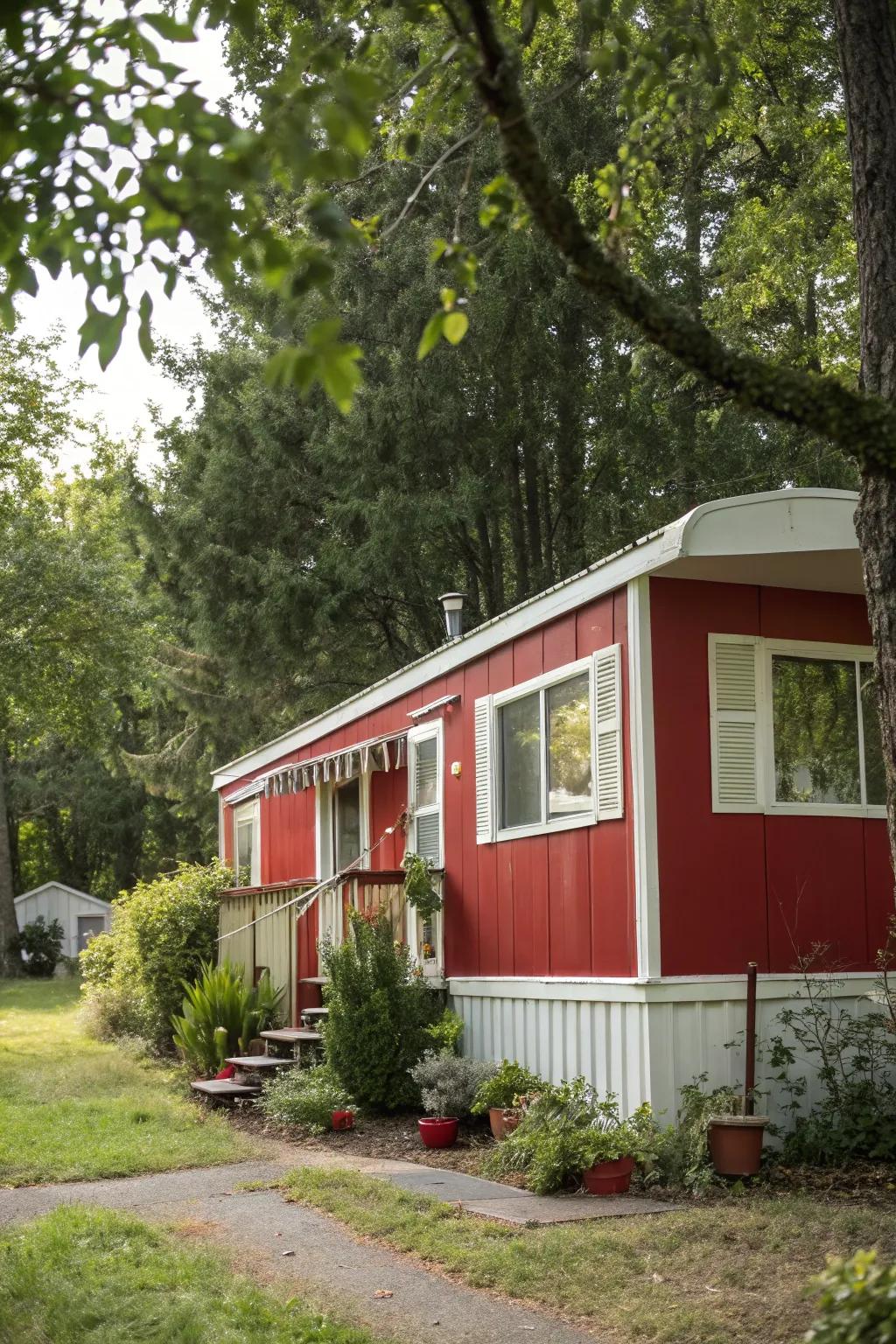 A bold red facade commands attention and makes a memorable impression.