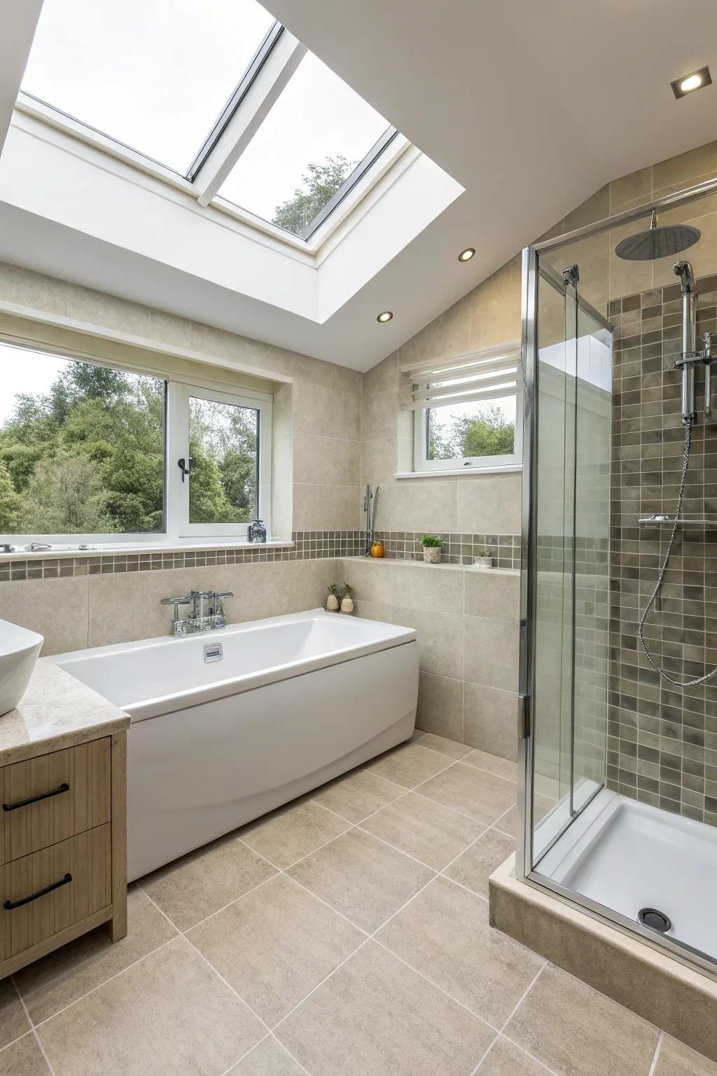 Achieving the ultimate mix of convenience and luxury in a family bathroom.