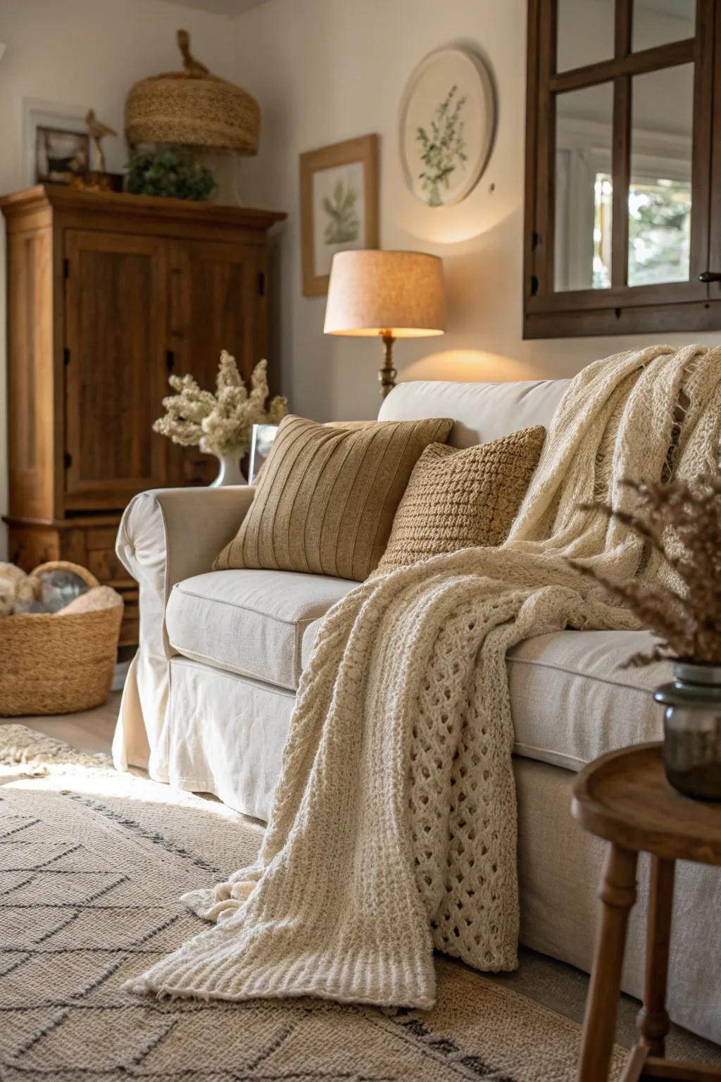 A variety of materials can bring depth and interest to your farmhouse design.