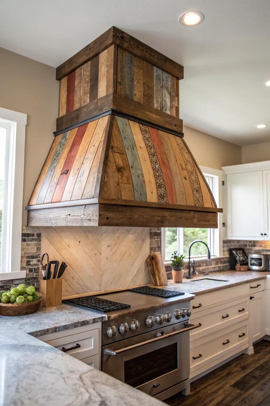 Ventilators made of salvaged timber offer distinct textures and character.