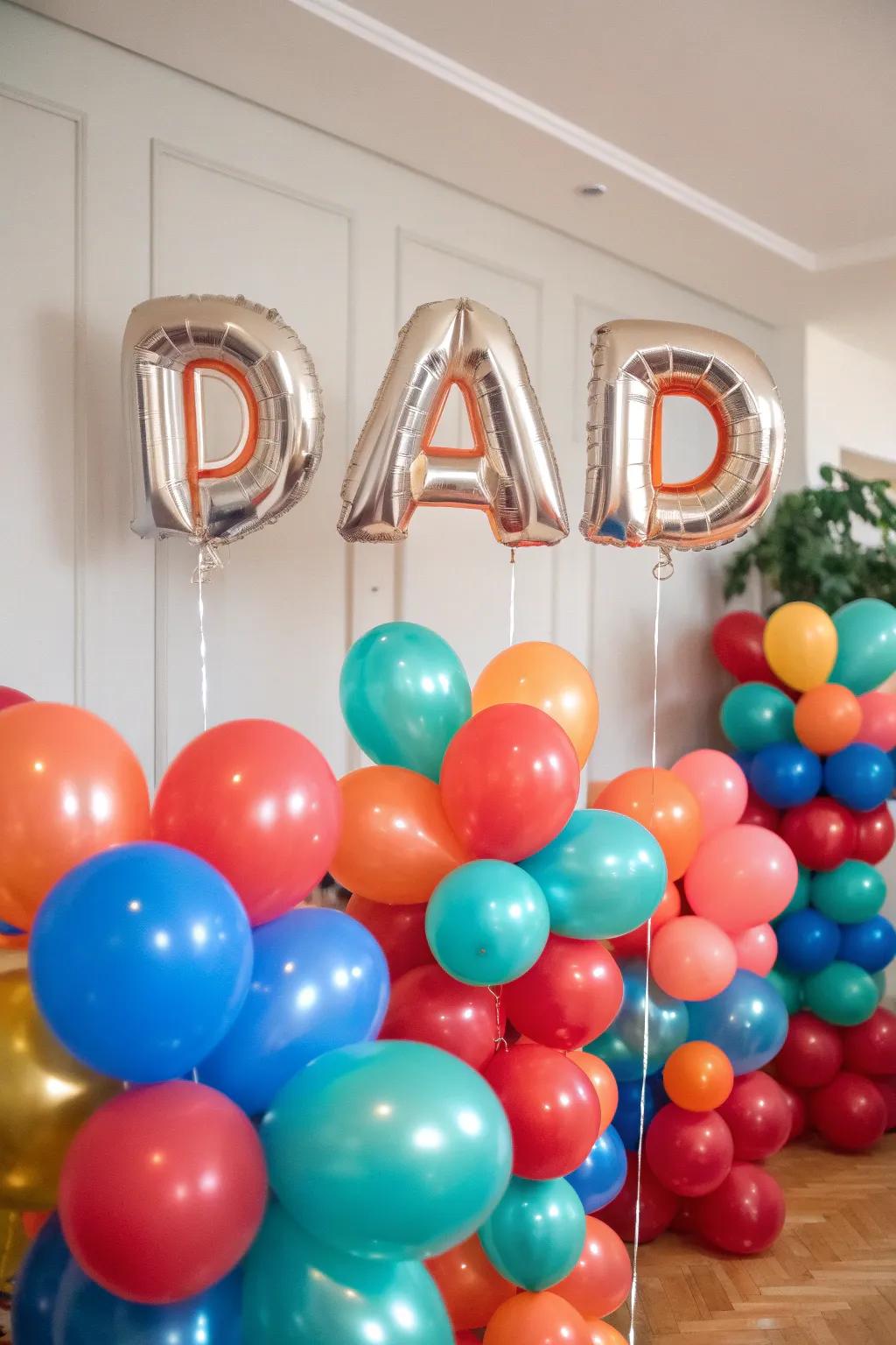 Create an impression with playful inflated decorations.