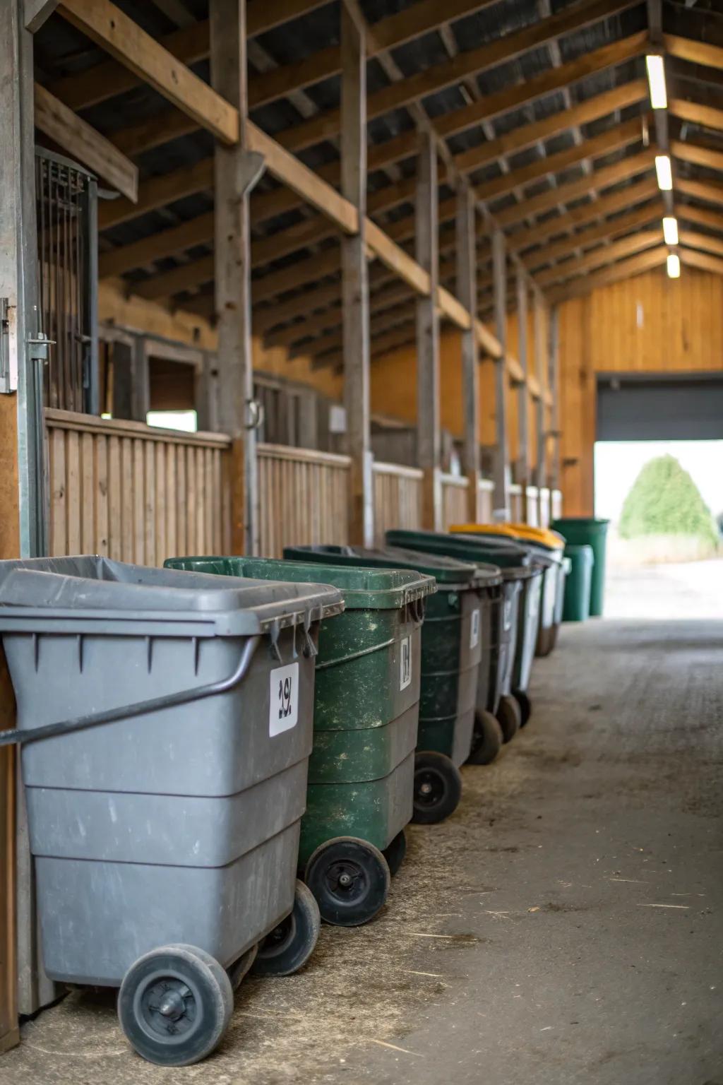 Moving bins add versatility and ease to your feed room.