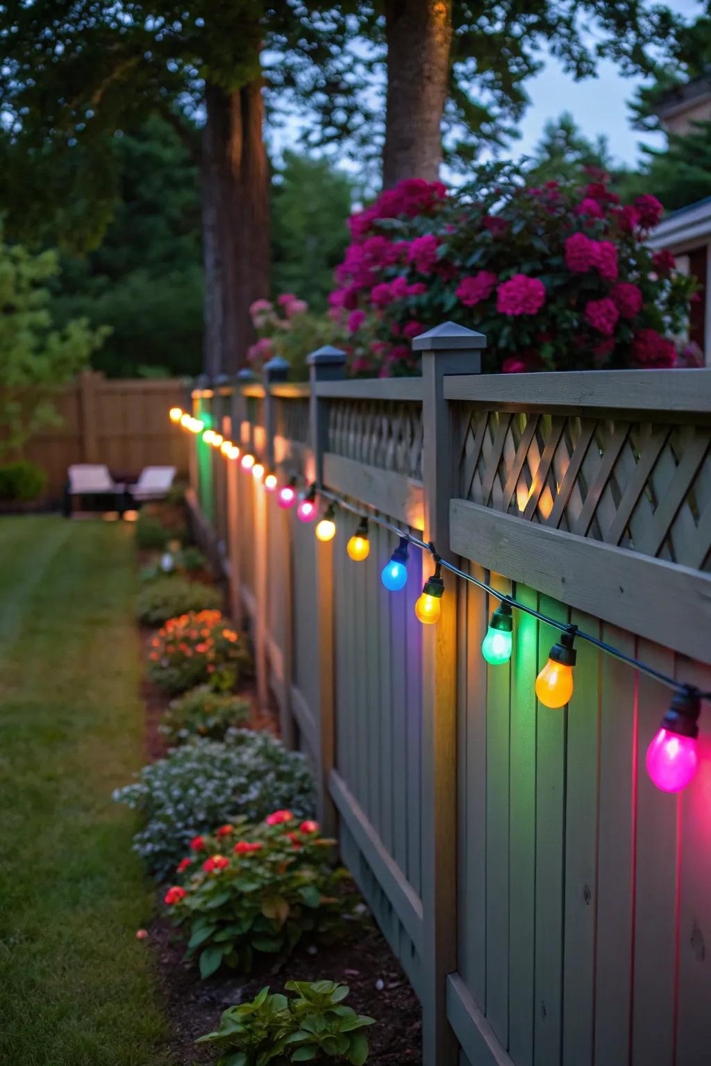 Vibrant lights infuse your outdoor space with vibrancy.