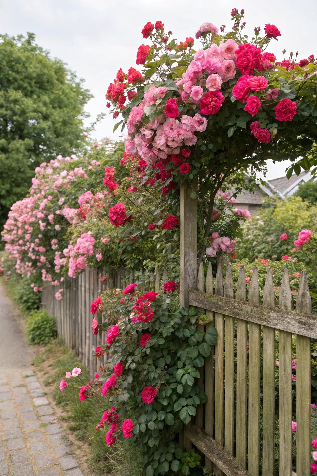 Let climbing plants create a bit of magic on your fence.