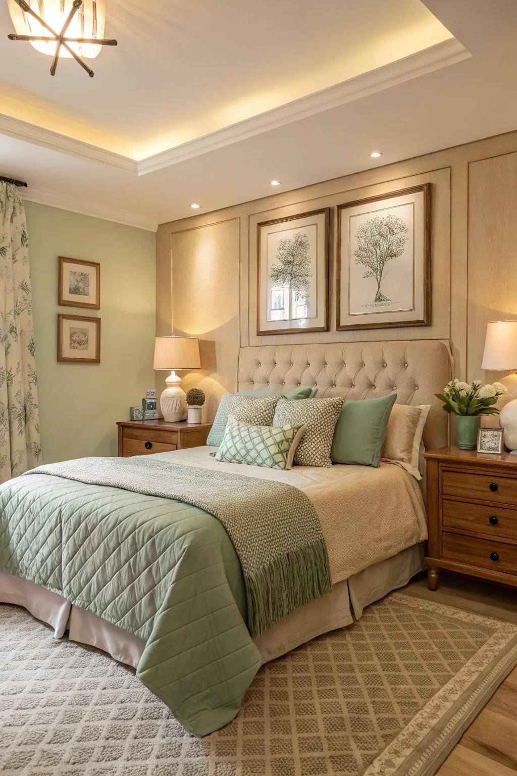 Tranquil hues define the mood for calmness.