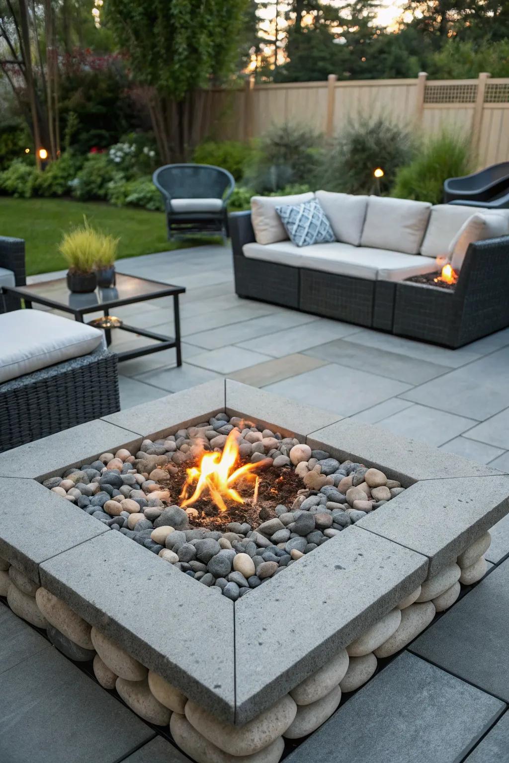 Granite capstones bring a smooth, polished finish.