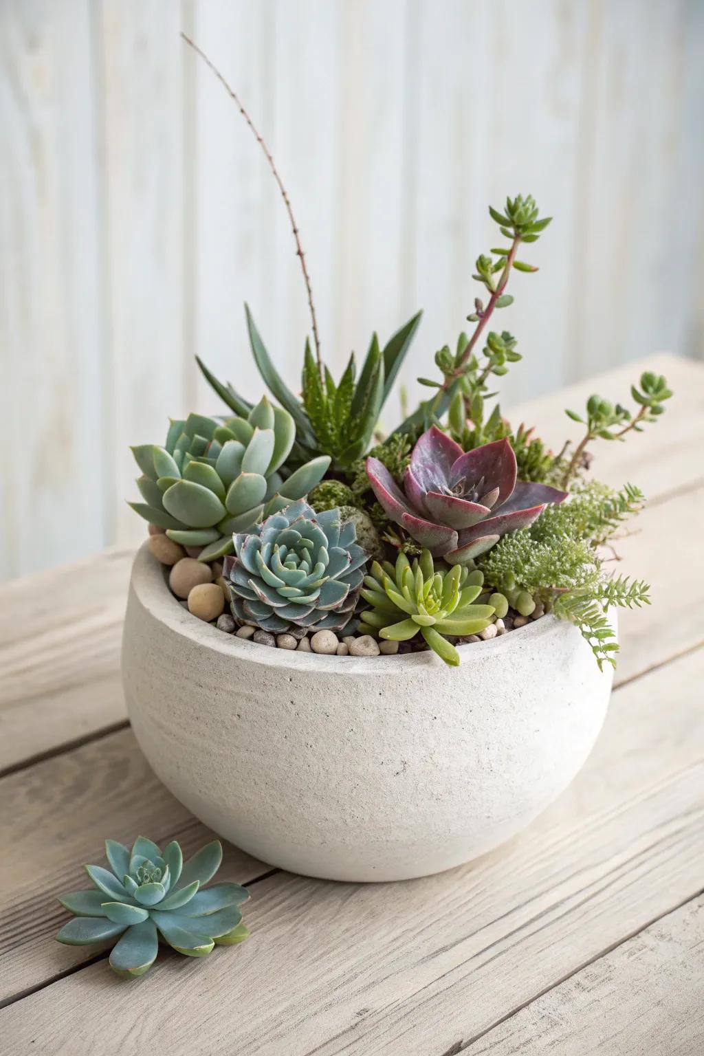 Intensify your gifting with elegant, low-maintenance thick-leaved plant compositions that seamlessly blend simplicity and style.