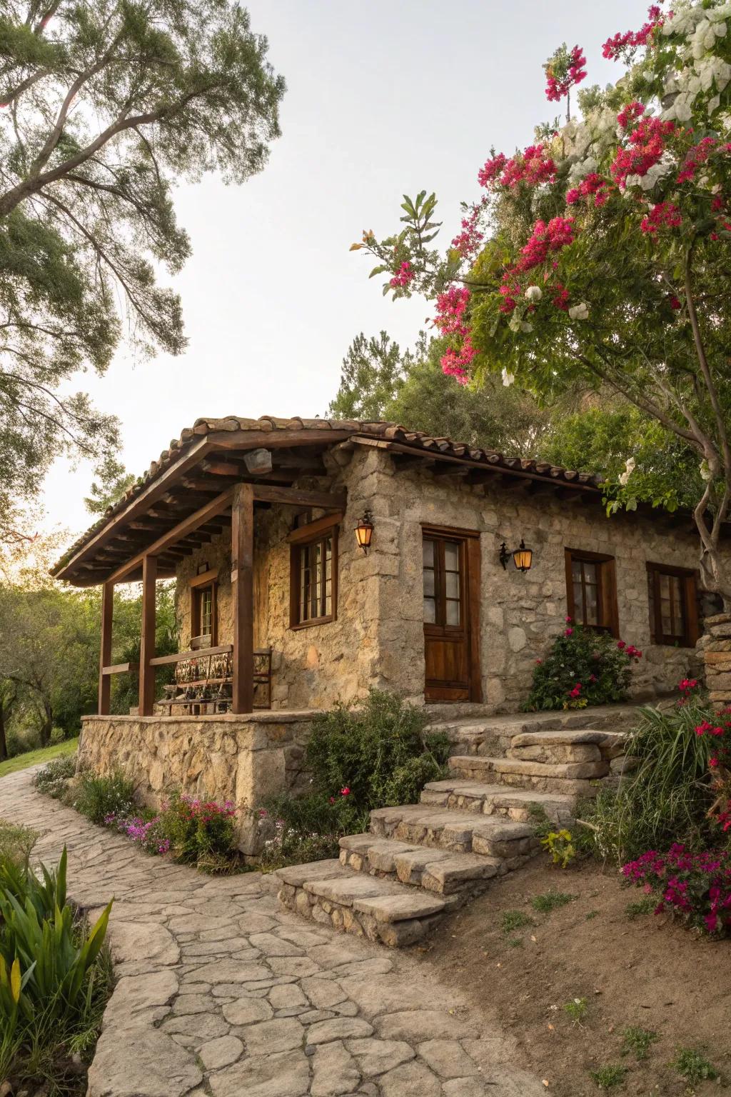 Rock-inspired colors harmonize beautifully with natural landscapes.