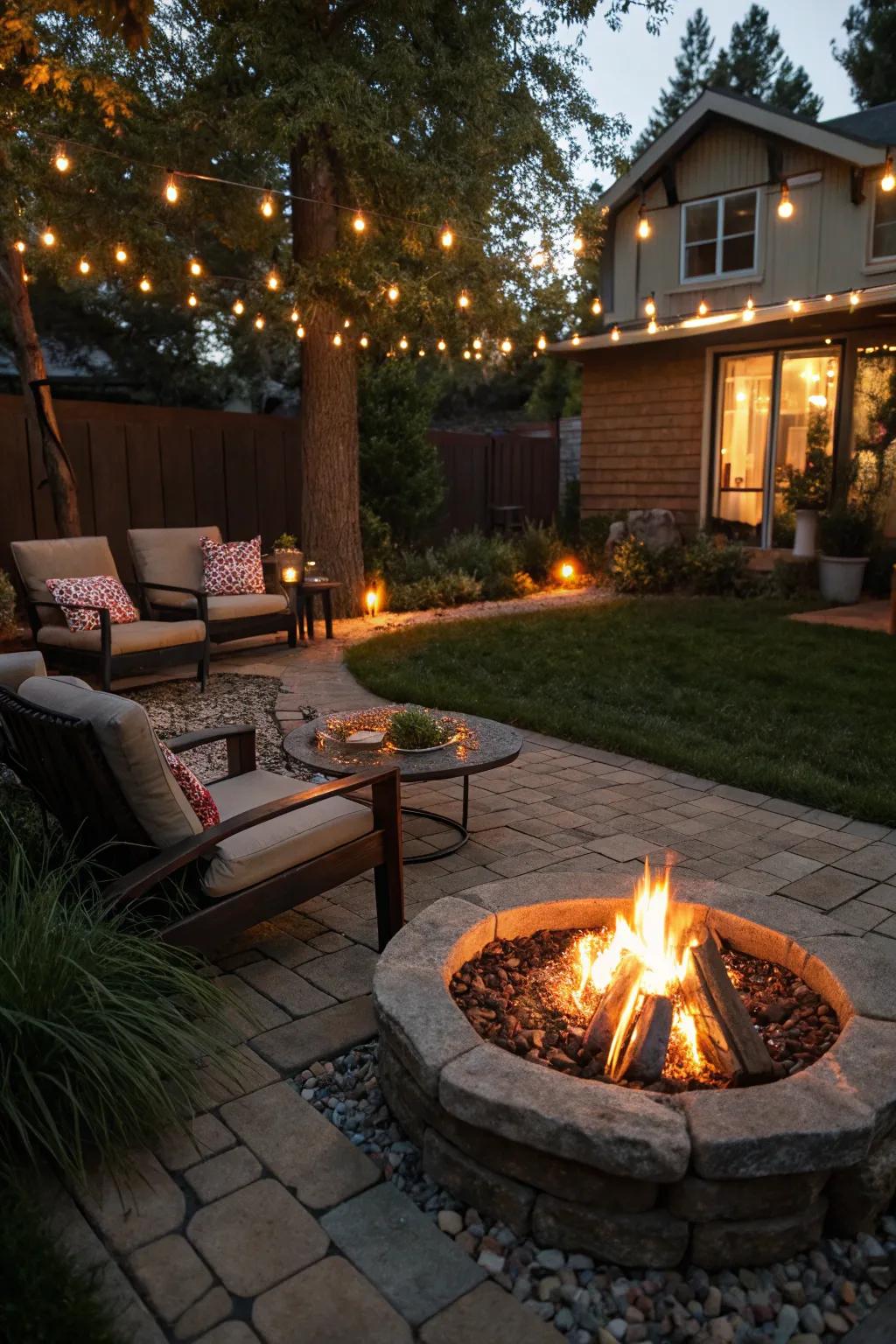 Elevate your evenings with an evening fire gathering in your front yard.