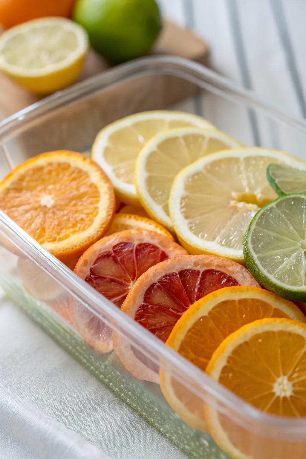 A refreshing citrus spectacle ideal for a vibrant culinary space.