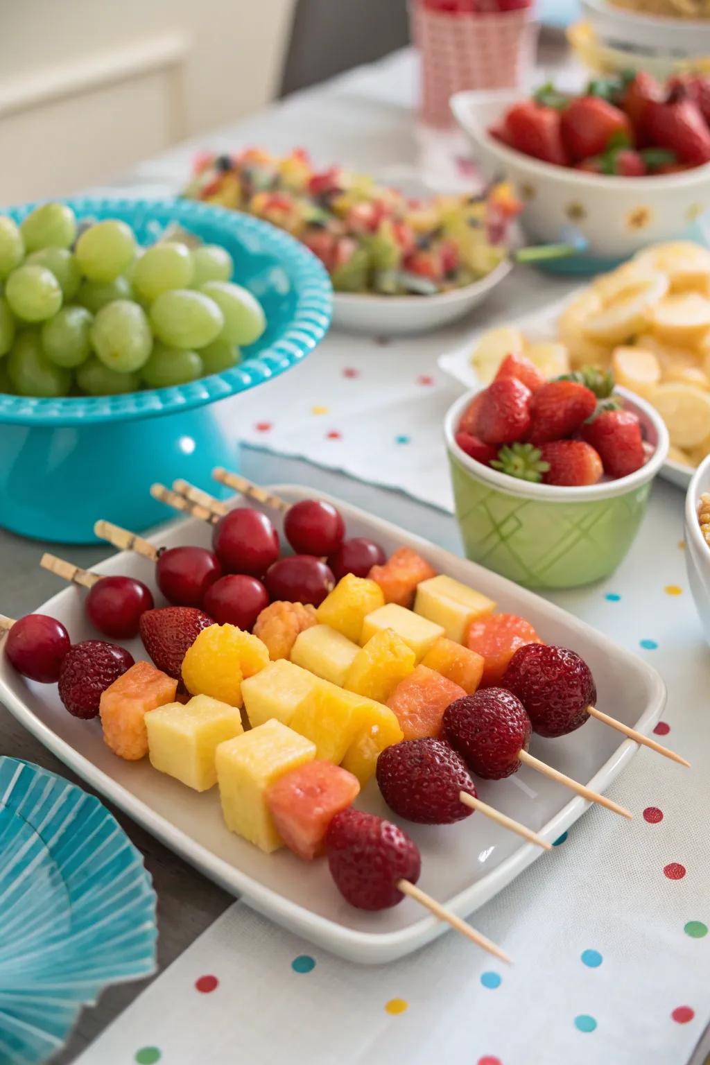 Fruit wands provide a delightful and simple method to relish fruit at gatherings.