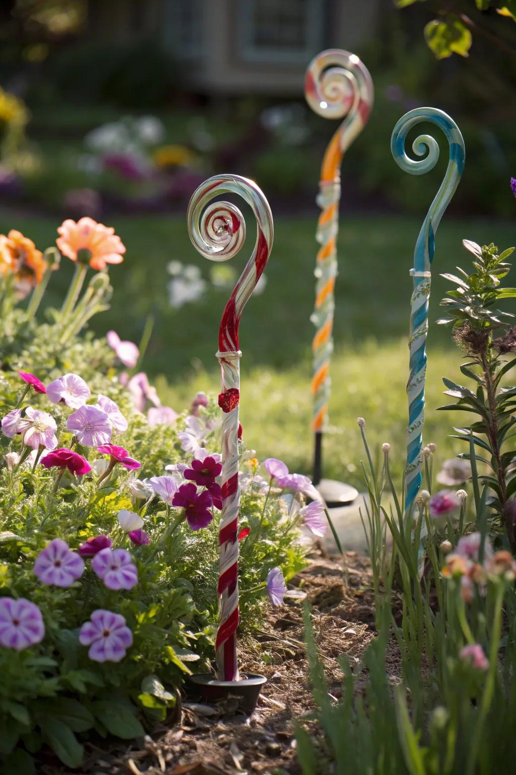 Enchanting swirls giving a storybook charm to the garden.